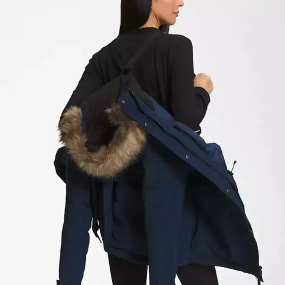 Northface Womens Expedition MucMurdo Parka Size Large Summit Navy NWT - Picture 5 of 16